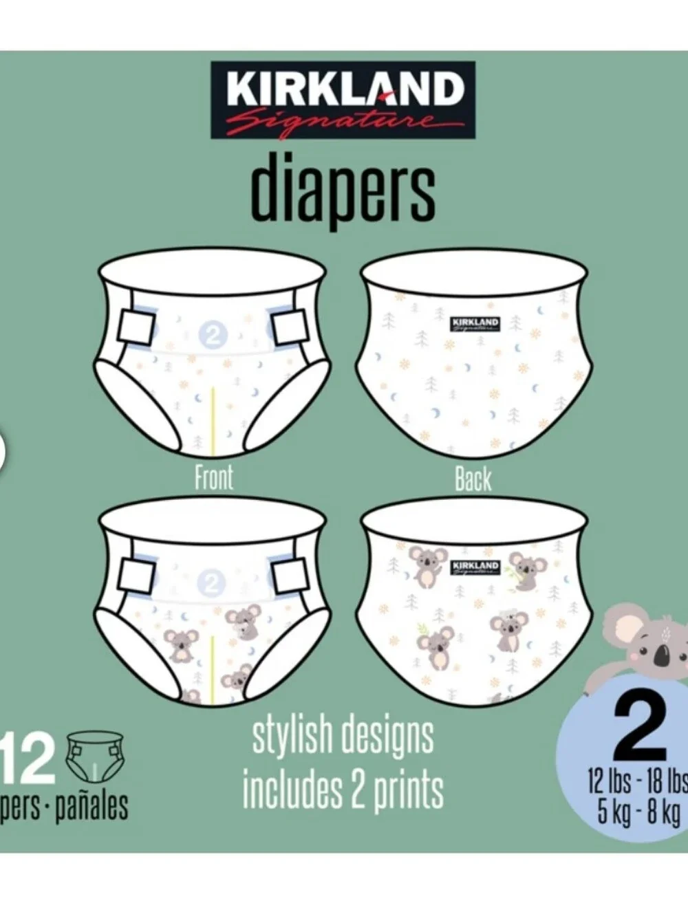 Kirkland Signature Diapers, Size 2, 112 ct